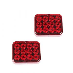 ETUKER 2 x LED Remorque Feu Anti Brouillard Arri&egrave;re, 12V Universel Imperm&eacute;able Feu de Brouillard Arri&egrave;re de Remorque, Pour RV/Camions/Caravanes/Voiture/RV/Feu Anti Brouillard Arri&egrave;re (ETUKER, neuf)