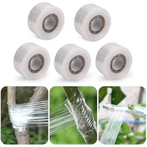 ZoneYan Greffage Ruban, Rubans de Greffage, Greffage Ruban Etirable, Auto-Adh&eacute;sif Greffage Ruban, Biodegradables Greffage Ruban Transparent 3CM*100M, pour R&eacute;paration de Plante（5 PCS） (kitteny, neuf)