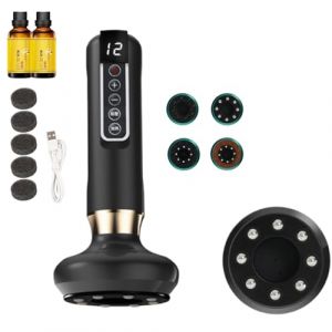 Serenya Masseur Anti Cellulite Avis, Serenya Anti Cellulite Puissant Appareil Massage Cellulite, Ventouse Electrique Anti Cellulité, Avec 12 Modes D'Aspiration (Têtes sphériques en acier-Gris) (yuanxuu, neuf)