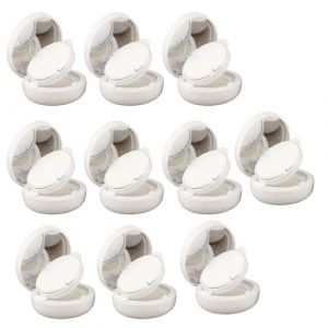 Lot de 10 pots cosm&eacute;tiques 15 g - Format voyage - Blanc - Coussin vide - Avec couvercle herm&eacute;tique - Bo&icirc;tes &agrave; coussins d'air vides - Emballage de maquillage s&ucirc;r pour marques (HongyiFushi, neuf)