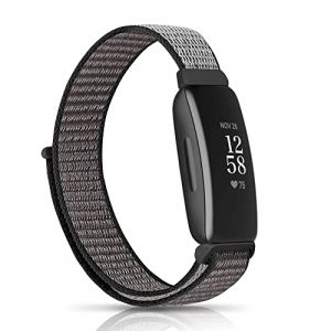Niboow Nylon Bracelet Compatible avec Fitbit Inspire HR/Fitbit Inspire/Inspire 2/Ace 2, Femme, Homme, Enfant Souple Réglable Sport Bracelet pour Fitbit Inspire HR/Fitbit Inspire/Inspire 2/Ace 2-Gris (Niboow EU, neuf)