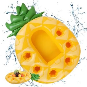 Ananas 7 Trous Porte Gobelet, yisight Bar Flottant pour Piscine, Bar Gonflable, Porte Gobelet Piscine, Bouee Piscine, pour Piscine, F&ecirc;te, Plage (LIUXI98, neuf)