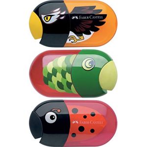 Faber-Castell - Taille-crayon double avec gomme (coccinelle + poisson + aigle) (allpremio, neuf)