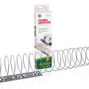 Gardigo&reg; Spirale Anti-Pigeons 5 M&egrave;tres, R&eacute;pulsif Oiseaux Lot de 4 Pcs/Ressort, 125 cm chacun, en Acier Inoxydable, Fabriqu&eacute; en Italie, Protection Contre Les Pigeons pour Balcon, Rebord de Fen&ecirc;tre. (tevigo gmbh, neuf)
