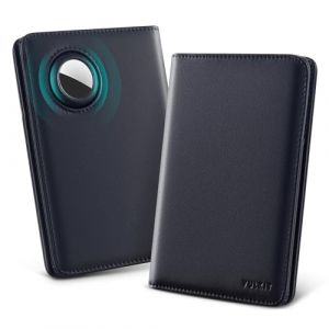 VULKIT Porte-Passeport de Voyage avec Porte-AirTag, Organiseur de Documents de Voyage en Cuir Anti-RFID avec Emplacement pour Passeport, Cartes de Visite et Cr&eacute;dit, et Poche pour Carte d'embarquement (GXB Shop, neuf)