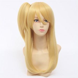 LanTing Cosplay Perücke Fairy Tail Lucy Heartphilia Gold Clip Lange Perücke Styled Frauen Cosplay Party Fashion Anime Human Costume Full wigs Synthetic Haar Heat Resistant Fiber (LANTING TRADE EXPORT LTD, neuf)