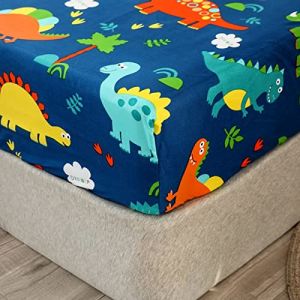 Chickw1 Drap Housse 180x200 Motif Dinosaure Housse de Matelas, Dessin Animé Protection de Matelas 30cm, Antidérapants Résistant aux Rides Drap Housse en Microfibre (chickwing, neuf)
