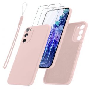 Vauki Coque pour Samsung Galaxy S20 FE 5G avec 2 Pi&egrave;ces Verre Tremp&eacute;, Etui Souple TPU Silicone Antichoc Anti-Rayures Ultra Fine Housse Compatible avec Samsung S20 FE 5G, Rose (HARMONIQUE WAY, neuf)
