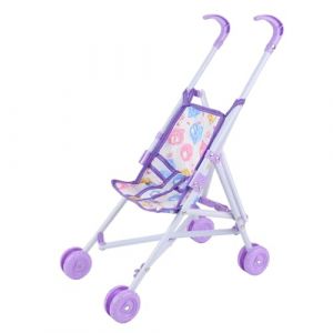 Poussette Bébé Jouet Réaliste pour Filles et Garçons, Jouet de Poussette Robuste et Légère pour Jeu de Rôle et Accessoires, Idéal comme Cadeau d’Anniversaire ou Noël - 19x29,5x41,5 cm (yonghue, neuf)
