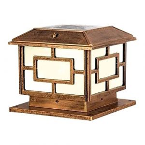 Lampe Pilier Portail Extérieur Lampes solaires carrées à LED Phare de colonne for l'extérieur Lampe étanche for pilier avec télécommande for clôture, cour, jardin, lanterne d'extérieur ( Color : Bronz (LUOYAOB-fr, neuf)