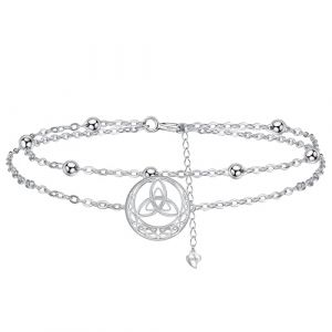 J.MUEN Femme Bracelet Noeud Celtique en Argent Sterling 925, Bijoux Celtique Noeud de Sorci&egrave;re, Cadeau de Bijoux No&euml;l d'Anniversaire pour Femme, Fille, Petite Amie (MUEN JEWELRY, neuf)