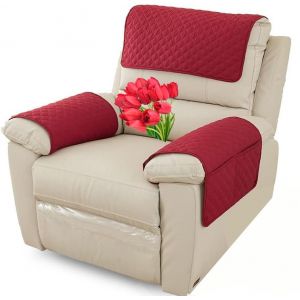 Housse D'appui-T&ecirc;te pour Meubles, Housse D'accoudoir, Canap&eacute; 2/1/3 Places avec Accoudoirs Housse de Protection pour Appuie-T&ecirc;te de Chaise Inclinable (Color : Rouge, Size : 3 Pieces(2xpocket)) (MOSIED, neuf)