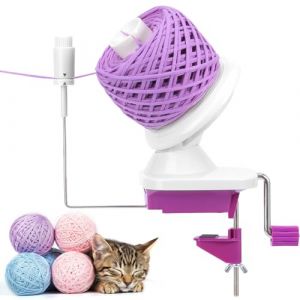 Caydo Bobinoir &agrave; Laine avec Ressort de Tension, Bobineuse &agrave; Une Main, Enrouleur Compact et Efficace pour Crochet, Bobineuse Portable pour Crocheteurs et Tricoteurs pour Loisirs Cr&eacute;atifs (Violet) (Caydo Direct, neuf)