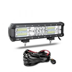 Willpower 30cm 12'' 180W Barre LED con Faisceau de Câblage Rampe LED 12V 24V Étanche Bar a LED Feux Phare de Travail LED Projecteur LED pour 4x4 Voiture Tracteur Camion Quad Véhicule Bateau (YZ-EU, neuf)