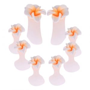 S&eacute;parateur d'orteils en forme de fleur - 21 g - S&eacute;parateurs d'orteils souples - S&eacute;parateurs d'orteils r&eacute;utilisables - S&eacute;parateurs d'orteils pratiques - Outils en silicone pour les amateurs de manucure (taolit, neuf)