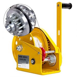 Treuil Manuel 8m/15m/20m/30m, Treuil Manuel avec Frein Automatique, Treuil Manuel pour Remorque Porte Voiture avec C&acirc;ble en Acier, Treuil &agrave; C&acirc;ble Manuel de Halage(Color:1200lb,Size:30m) (xjczxc, neuf)