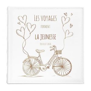 Maverton Album à 500 Photos avec couverture - cadeau personnalisé pour couples - Livre Photo pour parents - Album photo pochette livre en cuir blanc - cadeau anniversaire de mariage - jeune couple (MAVERTON, neuf)