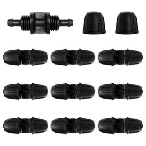 VooGenzek 10 Pi&egrave;ces 4/7 mm Raccords D'irrigation Goutte &agrave; Goutte, Adaptateur Droits D'Irrigation Goutte, Raccords D'irrigation Droits, Connecteur de Tuyau D'irrigation, pour Jardin, Pelouse (VooGenzek, neuf)