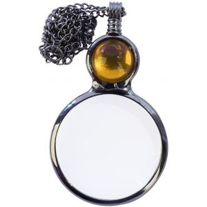 TOFBS Loupe Pendentif Ronde R&eacute;tro Cha&icirc;ne M&eacute;tallique Grossissement Puissant Lecture Inspection Bijou Vintage Pratique Portable (ZENITH SHOP, neuf)