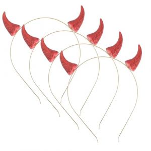 ORFOFE Lot De 4 -T&ecirc;tes En Corne Avec Boucle En Forme De Bobby Accessoires Pour Cheveux De F&ecirc;te -T&ecirc;te En Cheveux De Vache Cornes De B&oelig;uf Taureau Pour D&eacute;guisement Bandeau (LlZaae, neuf)