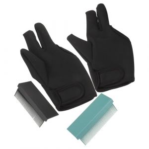 Homoyoyo Mitaines Résistantes à la Chaleur avec Peigne pour Coiffure Professionnelle Mitaines Anti-brûlure pour Lissage et Coiffage Au Salon Protection Thermique Haute Performance pour (S Wisdom HF, neuf)