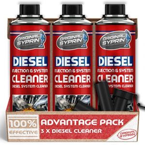 Syprin Additif et Nettoyant pour Entretien des Systèmes Diesel, Nettoyage et Rinçage des Injecteurs, Buses d'Injection, Filtres à Particules Diesel, DPF - Additif pour Carburant 3X 500ml (Auto_King, neuf)