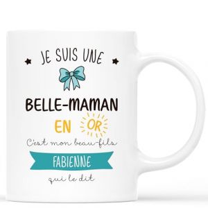 Cadeau Plus Mug Personnalisé Prénom Belle-maman En Or - Cadeau Belle Mere, Belle Maman Cadeaux, Mug Belle Maman, Tasse Belle Maman (De Beau-fils) (CADEAUPLUS, neuf)