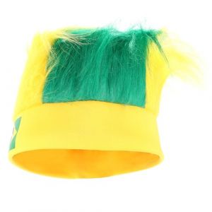 SEWACC Postiche Bandeau Bonnet Casquette Polyester Taille Unique pour Cosplay Football Fans Accessoire D&eacute;guisement Br&eacute;sil (Quick Research Sha, neuf)