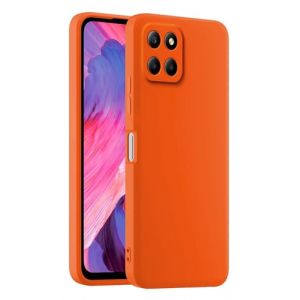 HULLIN Coque de T&eacute;l&eacute;phone en Silicone Color&eacute;e, Adapt&eacute;e &agrave; Honor 70 Lite 5G / Honor X8 5G / Honor X6 (6.5") - Orange (HULLIN, neuf)