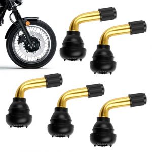 5 Pi&egrave;ces PVR70 Valve Pneu sans Chambre, 90 Degr&eacute;s Adaptateur de Valve, Adaptateur de Tige de valves coud&eacute;es, valves tubeless VTT pour Scooter pour Motos, Voitures, V&eacute;los, Scooters (YHYHZBJ, neuf)