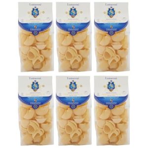 Pastificio Ferdinando II Lumaconi Pasta di Gragnano I.G.P. Lot de 6 p&acirc;tes &agrave; la semoule de bl&eacute; dur, 500 g (LITTLE ITALY SRL, neuf)