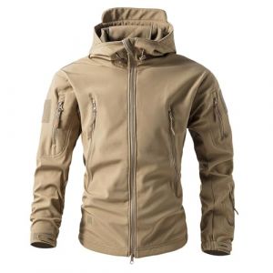Treillis Militaire Homme Chaude Chaud Chantier Camouflage Vêtements de Travail Capuche Longue Imperméable Militaire Tactique Randonnée Automne Veste Randonnée Veste Camouflage Homme L (pitawdk, neuf)