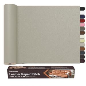 Simili Cuir Autocollant, 40 x 160cm Patch de R&eacute;paration en Cuir, Patch Cuir Auto-adh&eacute;sif R&eacute;novation Pour Si&egrave;ge de Voiture, Meubles, Canap&eacute;, Sacs &agrave; Main, Vestes, Chaises.(Gris Beige) (ZR-EU, neuf)