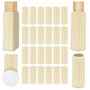 OSDUE Patin Antiderapant Tampon Caoutchouc Meuble, 24 Pièces Beige Clair Patins pour Meubles, Patin Antidérapant Autocollant Tampon Caoutchouc Meuble, pour Protéger Votre Plancher, 5MM D'épaisseur (PLUM-MARKETING, neuf)