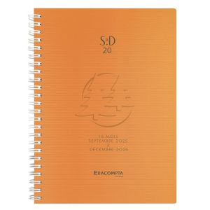 Exacompta 20247E Agenda Semainier Bureau SAD 20W Spirales Linicolor - Format 15 x 21 cm - Septembre 2025 &agrave; D&eacute;cembre 2026 - Couverture Al&eacute;atoire (Papeterie Libellus, neuf)