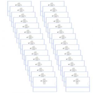 Porte Badge Plastique Horizontal,60 Pcs Porte-badges Nnominatifs avec Clip et épingle Transparent Badge Nominatif Plastique pour écoles Bureaux Infirmiere(90 x 56 mm) (lupingmaoyi, neuf)