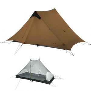 MOXIHIKE 3FULGEAR Lanshan Tente de camping 2 personnes ultral&eacute;g&egrave;re 3/4 saisons professionnelle en silnylon 15D pour camping, escalade, randonn&eacute;e (kaki 3 saisons) (Boutique tactical clothing, neuf)