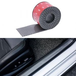 Protecteur de seuil de Garde de Porte de Voiture,5CM&times;3M Fibre de Carbone Film de Protection,Protection Seuil de Porte Voiture pour Pare-Chocs Avant et arri&egrave;re/Protection de seuil (JKCUYOO, neuf)