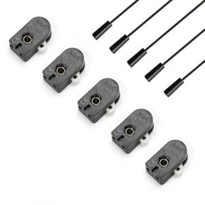 ORION LIGHTSTYLE Lot de 5 interrupteurs à tirette avec cordon pour lampadaires, lampes de table, appliques murales, noirs (leuchtenoutlet, neuf)
