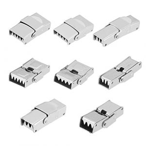 UNICRAFTALE 8 Ensembles 4 Tailles Fermoirs pour Bracelets de Montre en Acier Inoxydable 304 fermoirs de Bracelet de Montre en Acier Inoxydable Bracelets de Montre Rectangle Fermoirs &agrave; Boucle Boucle (ENBISI EU, neuf)