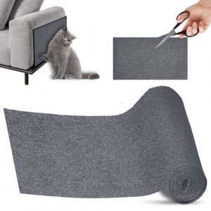 ZIENZENGYA Griffoir Chat Canapé, Protection canape Chat Tapis, Griffoir pour, Facile à Couper, Meubles, Murs, Sisal et Moquette, DIY Protege Canape Griffe 100X30cm Gris foncé (ZIENZENG-EU, neuf)
