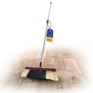 Novaliv 1 balai d'int&eacute;rieur avec manche - M&eacute;lange de crin de cheval - Poils d'animaux fins - Manche t&eacute;lescopique - Balai &agrave; main en bois - Balai avec filetage (AMP GmbH, neuf)