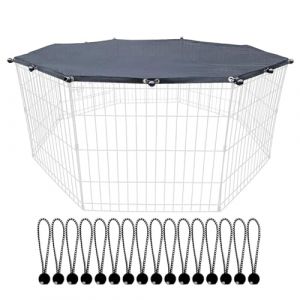 Enclos pour Chien | Housse de Parc Chien Housse supérieure résistante au Soleil et à la Pluie | Protection Anti-évasion et Pare-Soleil, Housse de Parc pour enclos pour à 8 Panneaux pour l'e (anbing, neuf)