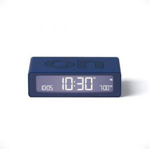 Lexon Flip Mini R&eacute;veil Matin de Voyage, Horloge num&eacute;rique LED on/Off &agrave; luminosit&eacute; r&eacute;glable, Rechargeable et Tactile, id&eacute;al comme r&eacute;veil de Chevet - Bleu Sombre (LEXON DESIGN, neuf)