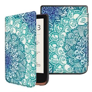 FINTIE Étui pour Liseuse Pocketbook Touch Lux 5/4, Touch HD 3 et Basic Lux 2 - Coque Mince Housse avec Fermeture Magnétique et Veille/Réveil Automatique Émeraude (Fintie EU, neuf)
