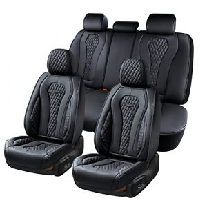 Coverado Housses de siège universelles pour Voiture, Ensembles de Housses de Protection Siège Voiture Avant et arrière 5 sièges, Cuir PU imperméable Housses Siège aux berlines SUV Pick-ups B8839 Seat (Coverado, neuf)