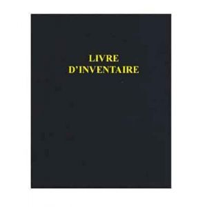 Le Dauphin - Réf. 933D Classeur juridique noir 4 anneaux LIVRE D'INVENTAIRE - dos 37 mm - 4 anneaux - couverture plastique, intérieur papier livré avec recharge 100 feuillets numérotés - Format A4 (KoolForYou, neuf)