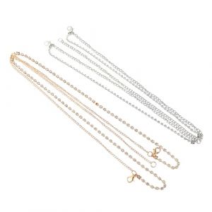 HAMPPLIES 4 pi&egrave;ces Cha&icirc;ne de T&ecirc;te Alliage &agrave; Strass pour Femme Parure Bijoux Mariage &Eacute;l&eacute;gante Or et Argent Accessoire Coiffure pour Mariage et C&eacute;r&eacute;monie (Chfaan, neuf)