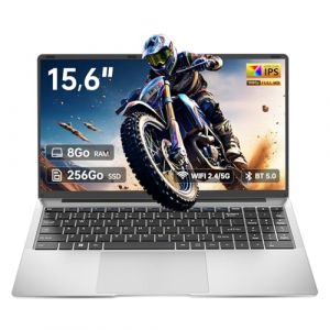 Ordinateur Portable 15,6" , 8 Go RAM, 256 Go SSD, Celeron N3450, PC Portable &Eacute;tudiant FHD IPS avec Wi-Fi 5, Mini-HDMI, Bluetooth 5.0, Pav&eacute; Num&eacute;rique &ndash; Id&eacute;al Pour La Maison, Les &Eacute;tudes et Le Travail (REGNARS GVIDO AUZINS, neuf)