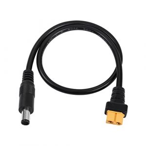 YACSEJAO Câble adaptateur XT60 vers DC XT60 mâle vers connecteur mâle DC 7,4 mm x 5 mm pour ordinateur portable (XT60 femelle 30 cm) (MINGSHOU, neuf)